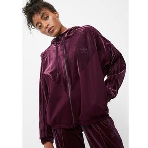 maroon adidas jacket womens 